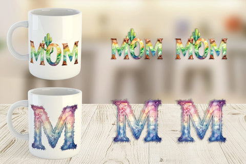Mug Wrap Watercolor Western Mom Sublimation artnoy 