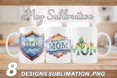 Mug Wrap Watercolor Western Mom Sublimation artnoy 