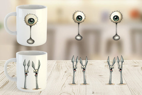 Mug Wrap Weary Utensils Sublimation artnoy 