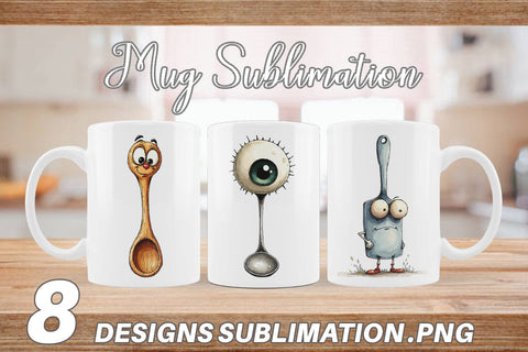 Mug Wrap Weary Utensils Sublimation artnoy 
