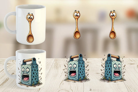 Mug Wrap Weary Utensils Sublimation artnoy 