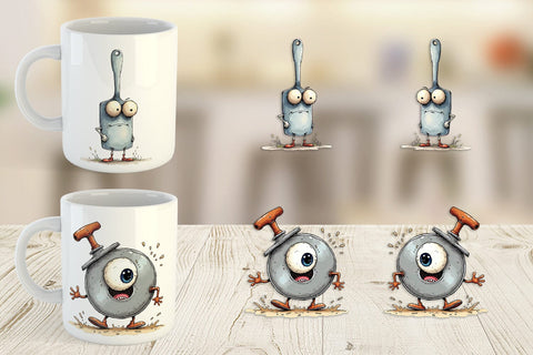 Mug Wrap Weary Utensils Sublimation artnoy 