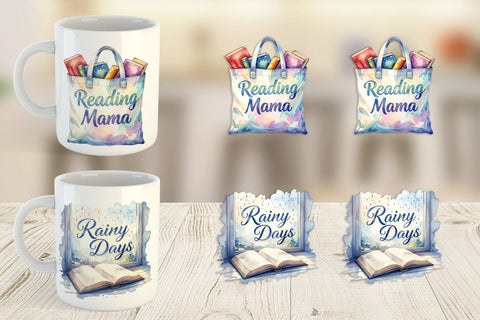 Mug Wrap Weekend Reading Quotes Sublimation artnoy 