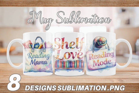 Mug Wrap Weekend Reading Quotes Sublimation artnoy 