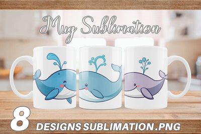 Mug Wrap Whale Spout Sublimation artnoy 