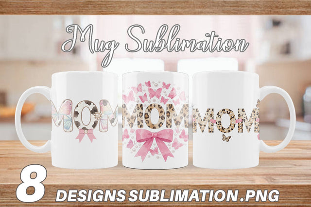 Mug Wrap Whimsical Boho MOM Butterfly Sublimation artnoy 