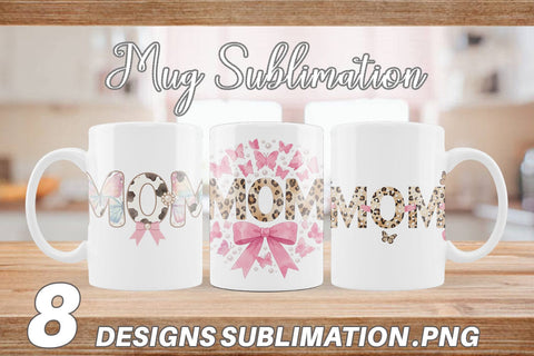 Mug Wrap Whimsical Boho MOM Butterfly Sublimation artnoy 