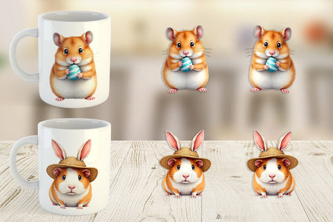 Mug Wrap Whimsical Easter Pets Sublimation artnoy 