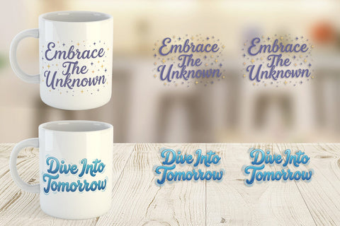 Mug Wrap Whimsical Journey Post Grad Quotes Sublimation artnoy 
