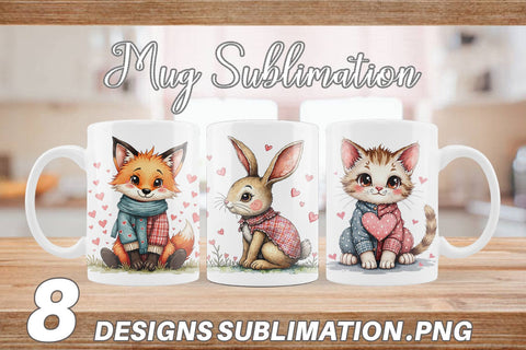 Mug Wrap Whimsical Patchwork Pets Sublimation artnoy 