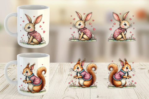 Mug Wrap Whimsical Patchwork Pets Sublimation artnoy 