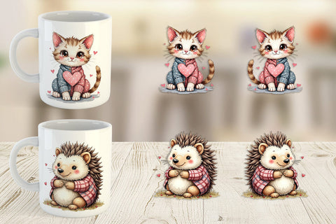Mug Wrap Whimsical Patchwork Pets Sublimation artnoy 