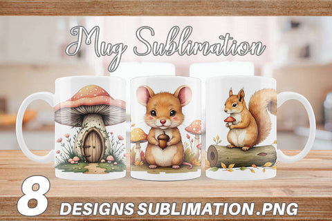 Mug Wrap Whimsical Woods Sublimation artnoy 