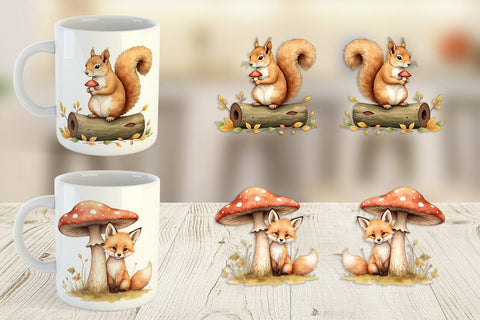 Mug Wrap Whimsical Woods Sublimation artnoy 