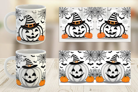 Mug Wrap White Pumpkin Sublimation artnoy 