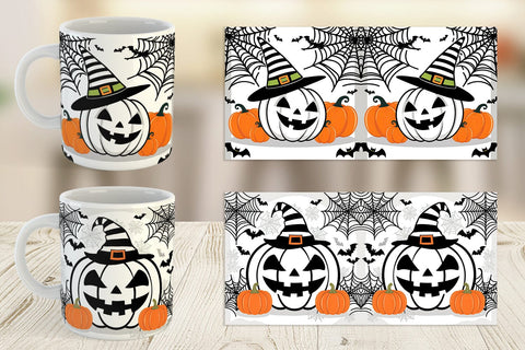 Mug Wrap White Pumpkin Sublimation artnoy 