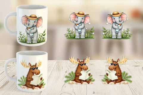 Mug Wrap Wild Animal Adventures Sublimation artnoy 