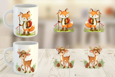 Mug Wrap Wild Animal Adventures Sublimation artnoy 