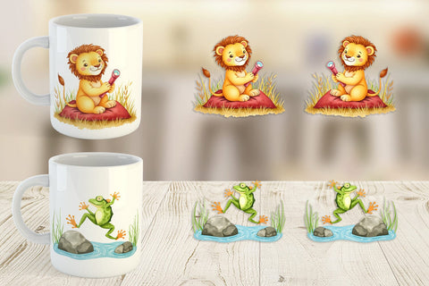 Mug Wrap Wild Animal Adventures Sublimation artnoy 