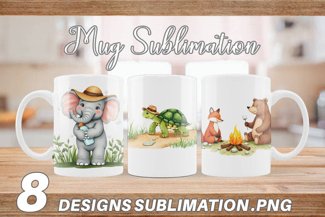Mug Wrap Wild Animal Adventures Sublimation artnoy 