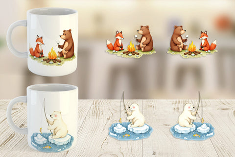 Mug Wrap Wild Animal Adventures Sublimation artnoy 