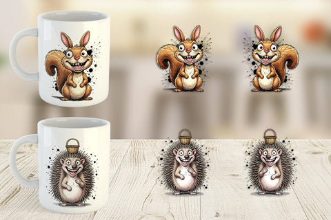 Mug Wrap Wild Easter Animal Sketch Sublimation artnoy 