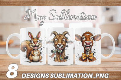 Mug Wrap Wild Easter Animal Sketch Sublimation artnoy 
