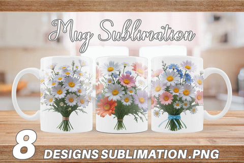 Mug Wrap Wildflower Bouquet Sublimation artnoy 