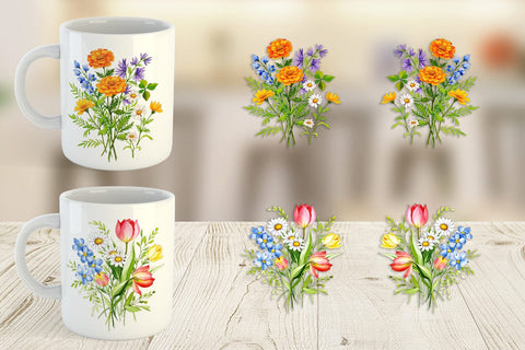 Mug Wrap Wildflower Drift Sublimation artnoy 