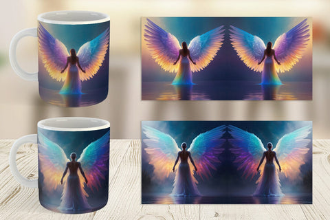 Mug Wrap Winged Angel Sublimation artnoy 