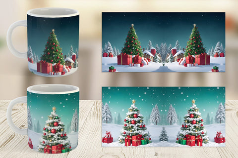 Mug Wrap Winter Christmas Sublimation artnoy 