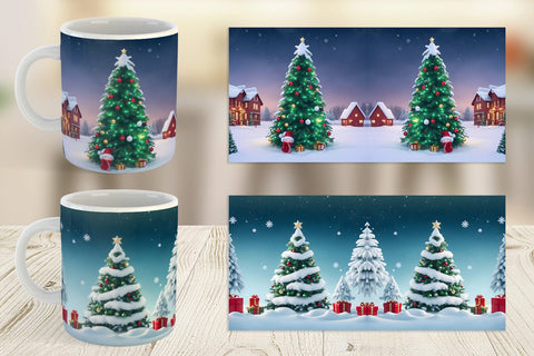 Mug Wrap Winter Christmas Sublimation artnoy 