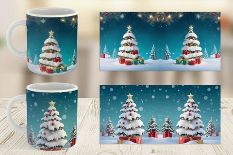 Mug Wrap Winter Christmas Sublimation artnoy 