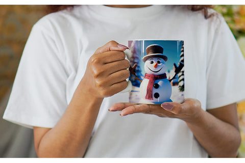 Mug Wrap Winter Snowman Sublimation artnoy 