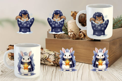 Mug Wrap Winter Solstice Whisper Watercolor Sublimation artnoy 