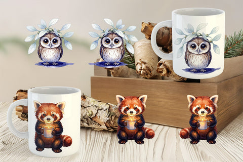 Mug Wrap Winter Solstice Whisper Watercolor Sublimation artnoy 