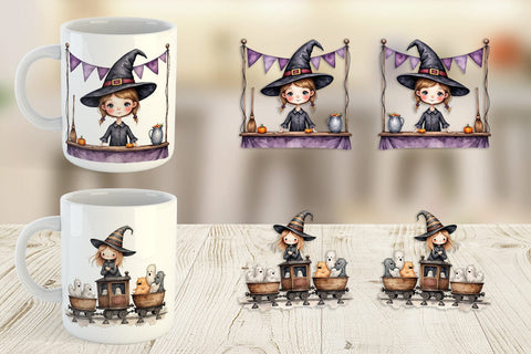 Mug Wrap Witch Market Night Sublimation artnoy 