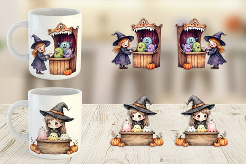 Mug Wrap Witch Market Night Sublimation artnoy 