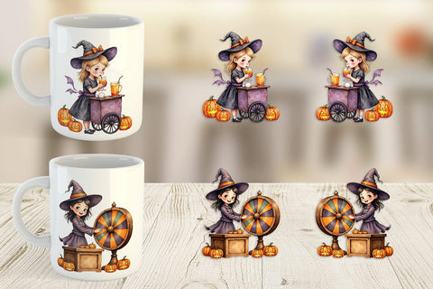 Mug Wrap Witch Market Night Sublimation artnoy 