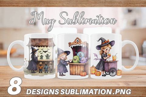 Mug Wrap Witch Market Night Sublimation artnoy 