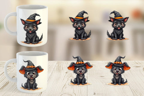 Mug Wrap Witchy Pup Sublimation artnoy 