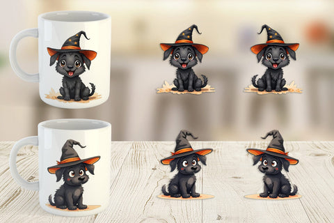 Mug Wrap Witchy Pup Sublimation artnoy 