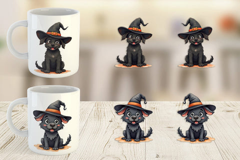 Mug Wrap Witchy Pup Sublimation artnoy 