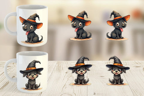 Mug Wrap Witchy Pup Sublimation artnoy 
