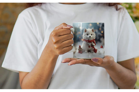 Mug Wrap Wolf Christmas Sublimation artnoy 