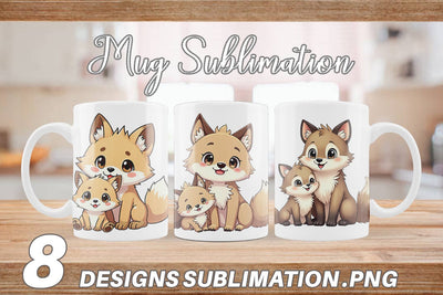 Mug Wrap Wolf Mother's Day Sublimation artnoy 