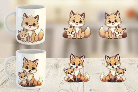 Mug Wrap Wolf Mother's Day Sublimation artnoy 