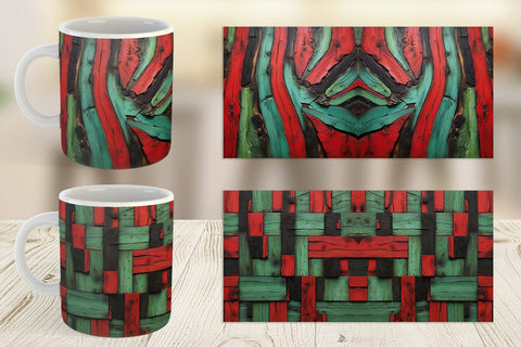 Mug Wrap Wood Textured Sublimation artnoy 