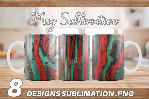 Mug Wrap Wood Textured Sublimation artnoy 