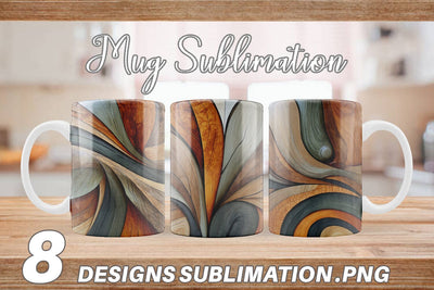 Mug Wrap Wood Wave Texture Sublimation artnoy 